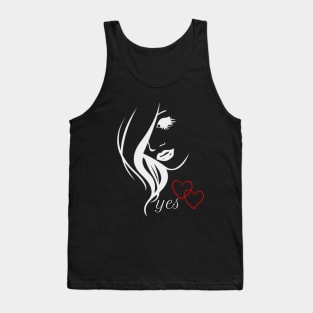 Designe for men women about love. She said " Yes" Tank Top